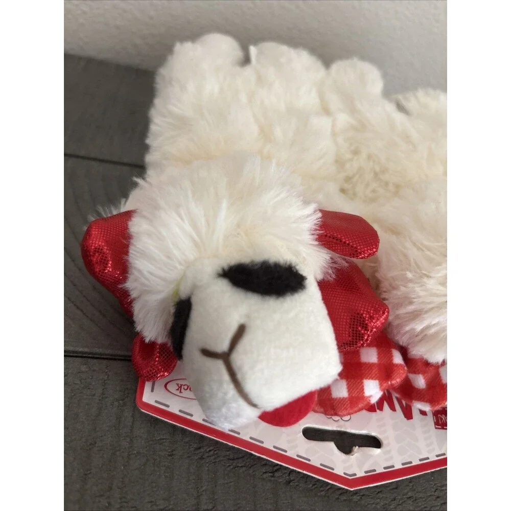 Multipet Set Of Two  Lamb Chop  Plush Squeaky Dog Toy